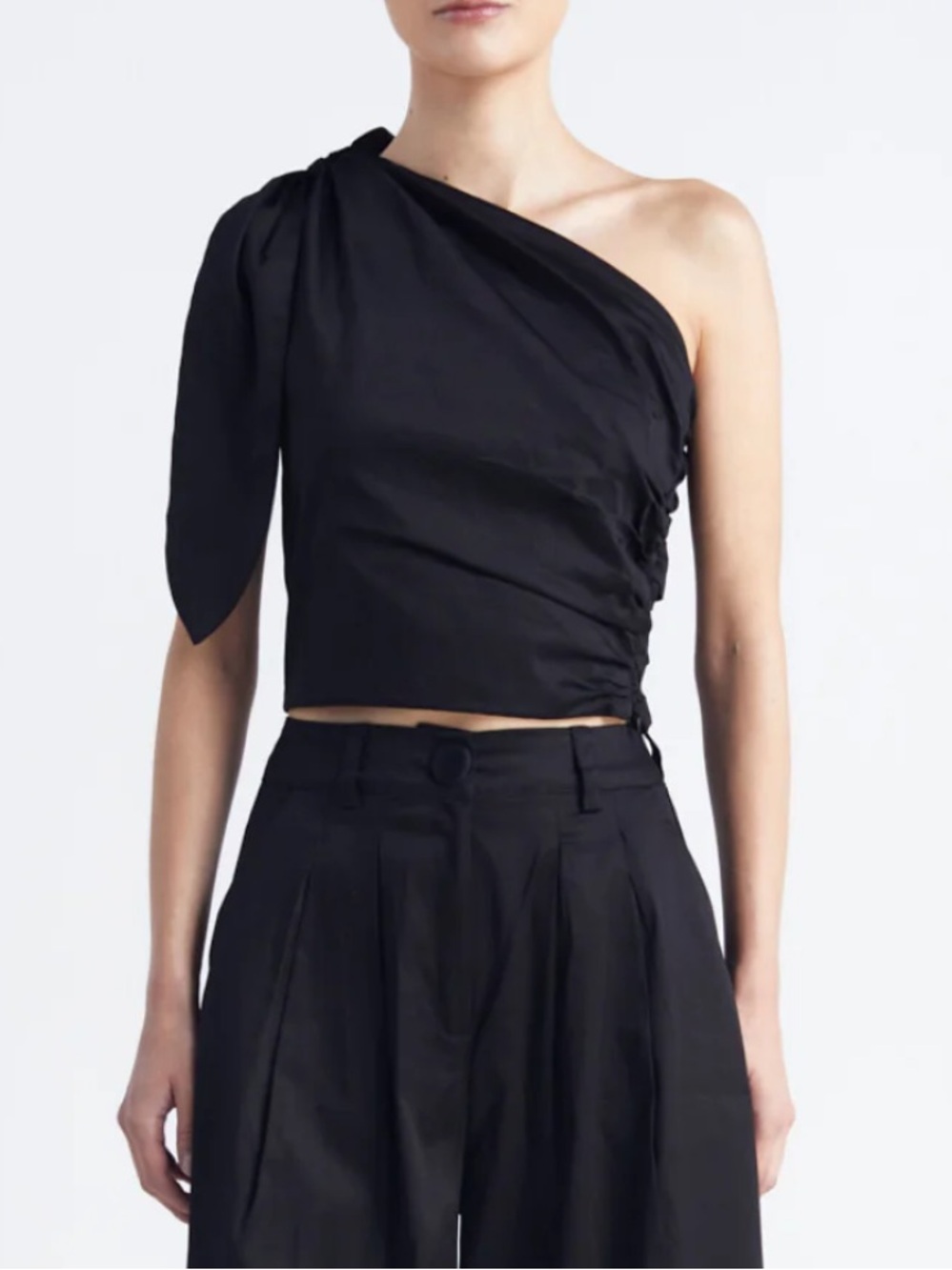 Encantadore Titi Black One Shoulder Blouse NWT XS/M/L